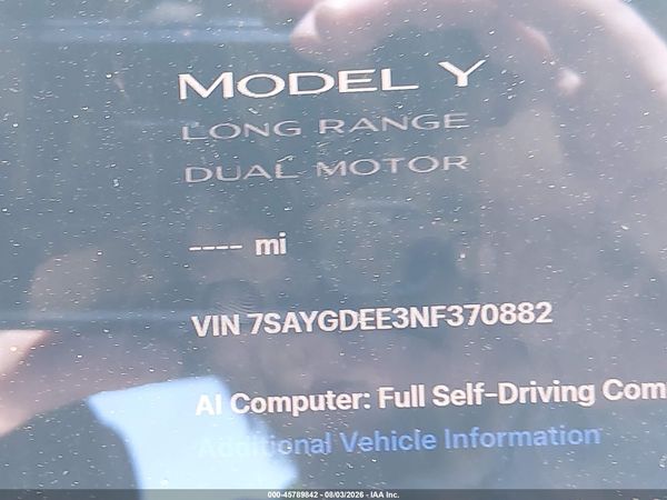 2022 TESLA MODEL Y
