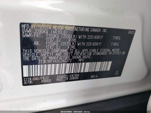 2025 TOYOTA RAV4 LE