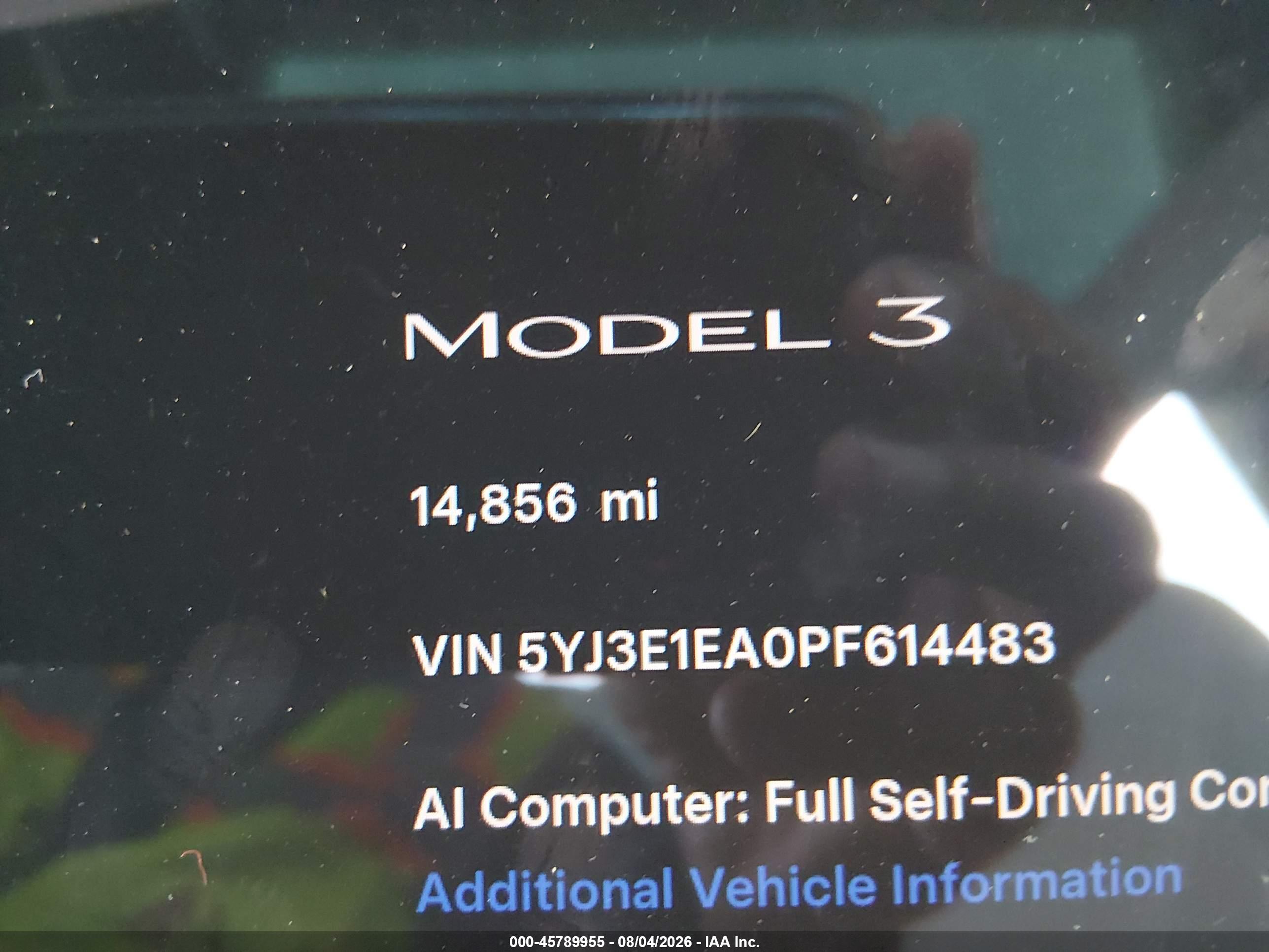 2023 TESLA MODEL 3 REAR-WHEEL DRIVE