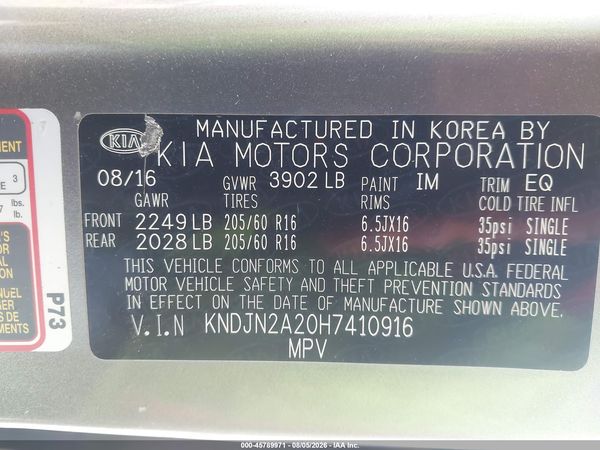 2017 KIA SOUL Base