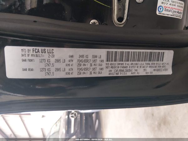 2020 JEEP CHEROKEE TRAILHAWK 4X4