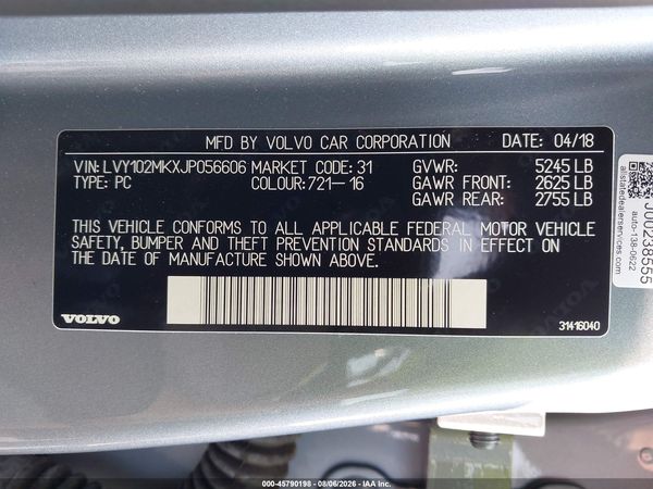 2018 VOLVO S90 T5 MOMENTUM