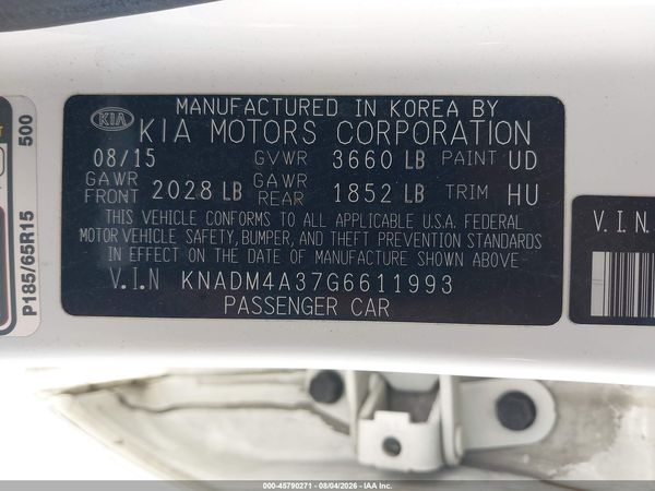 2016 KIA RIO LX