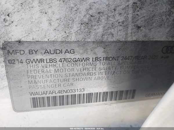 2014 AUDI A4 2.0T PREMIUM