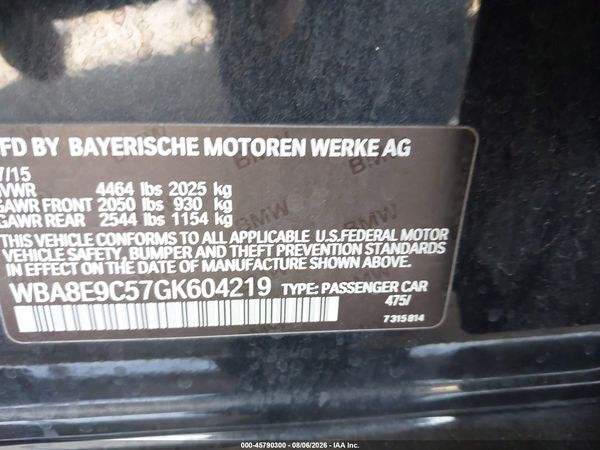 2016 BMW 328I
