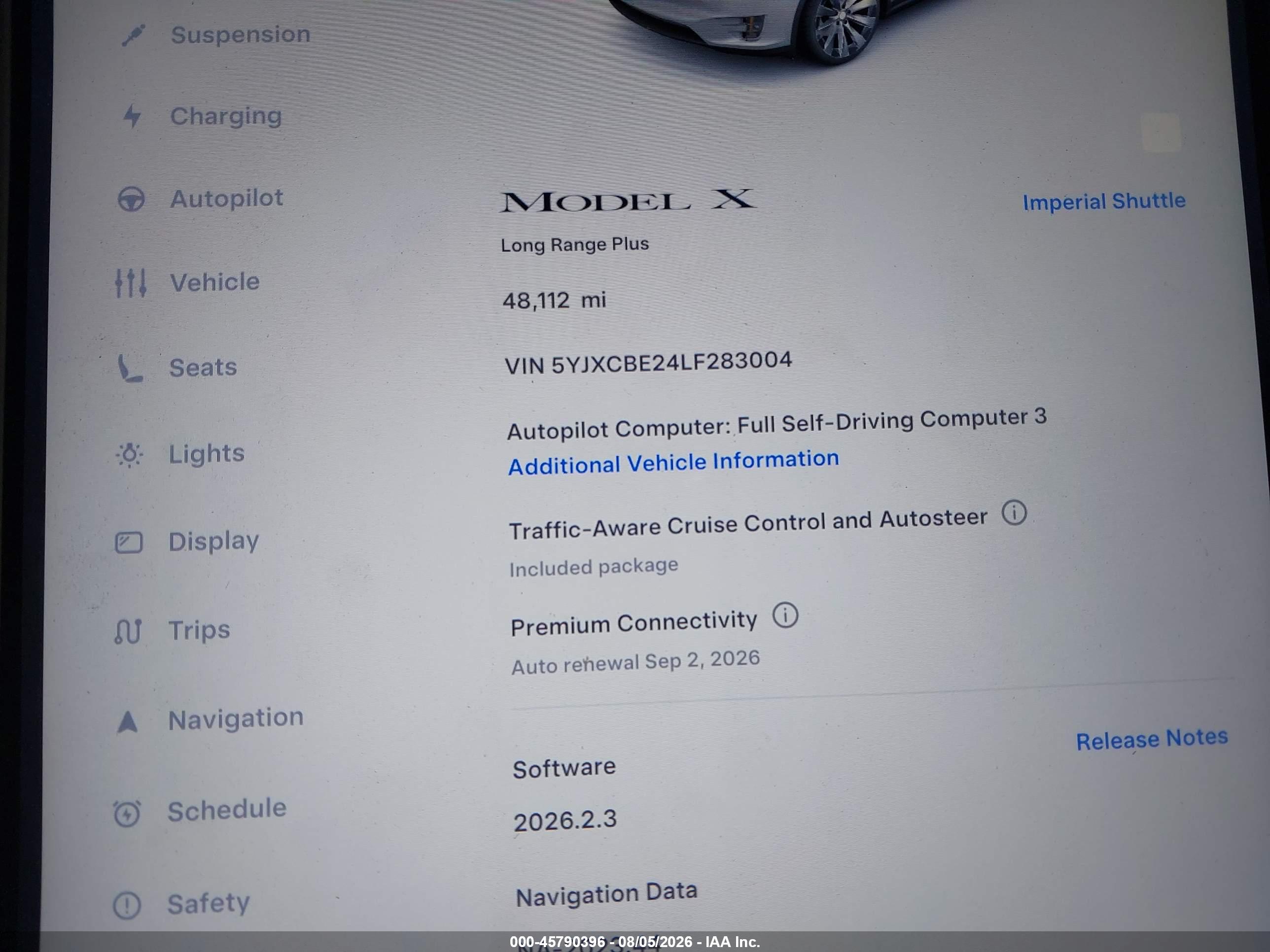 2020 TESLA MODEL X
