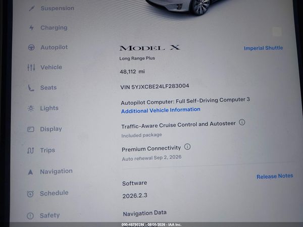 2020 TESLA MODEL X