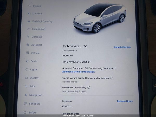 2020 TESLA MODEL X