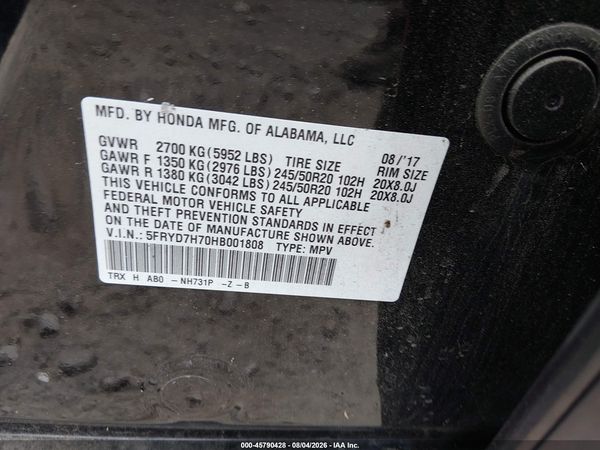 2017 ACURA MDX SPORT HYBRID ADVANCE PACKAGE