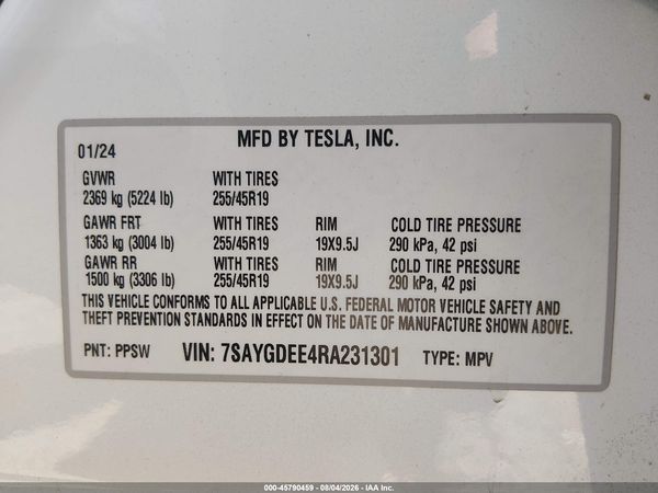 2024 TESLA MODEL Y