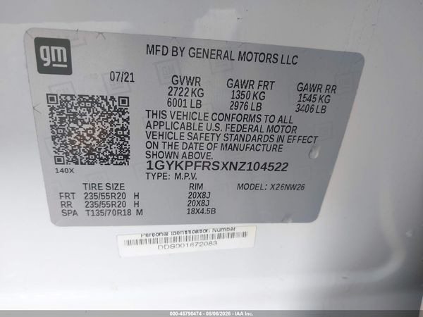 2022 CADILLAC XT6 AWD PREMIUM LUXURY