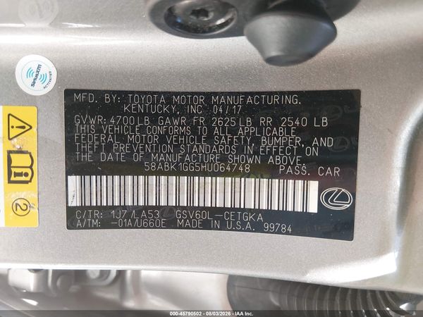 2017 LEXUS ES 350