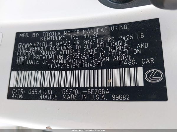 2021 LEXUS ES 350 ULTRA LUXURY