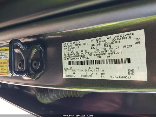 2020 FORD F-150 LARIAT