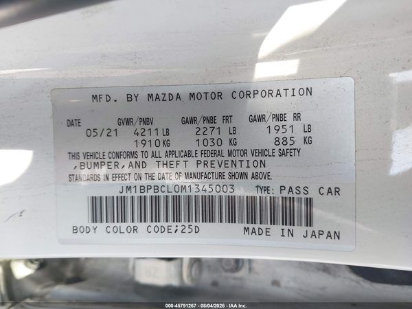 2021 MAZDA MAZDA3 PREFERRED