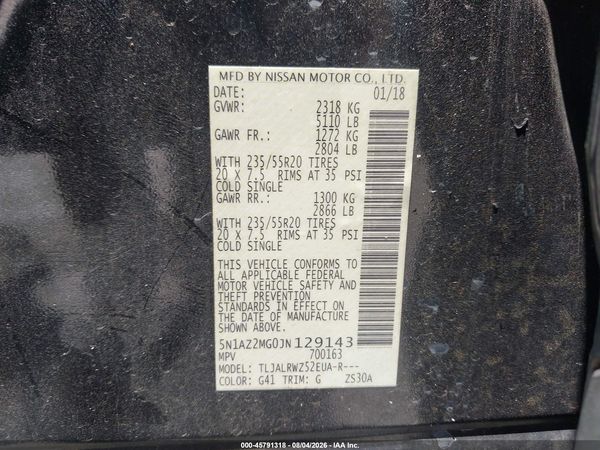 2018 NISSAN MURANO SL