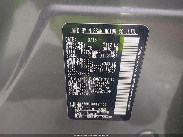 2016 INFINITI QX80 LIMITED