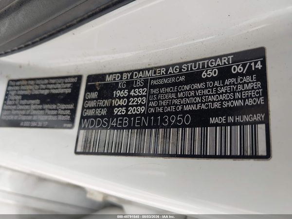 2014 MERCEDES-BENZ CLA 250 CLA250