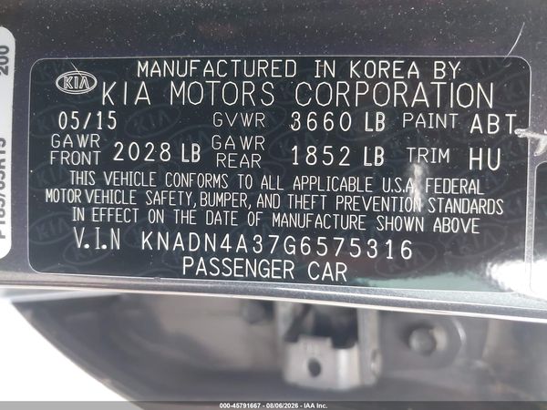 2016 KIA RIO EX