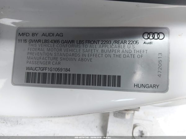 2016 AUDI A3 1.8T PREMIUM
