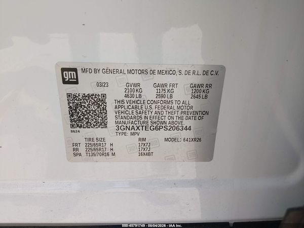 2023 CHEVROLET EQUINOX AWD 2FL — I9