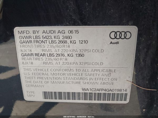 2016 AUDI Q5 2.0T PREMIUM