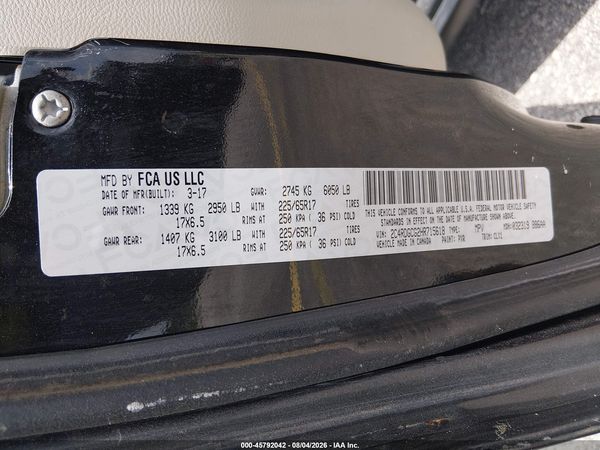 2017 DODGE GRAND CARAVAN SXT