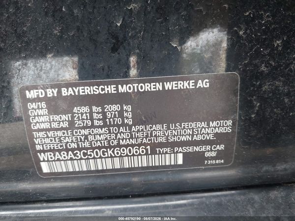 2016 BMW 320I XDRIVE