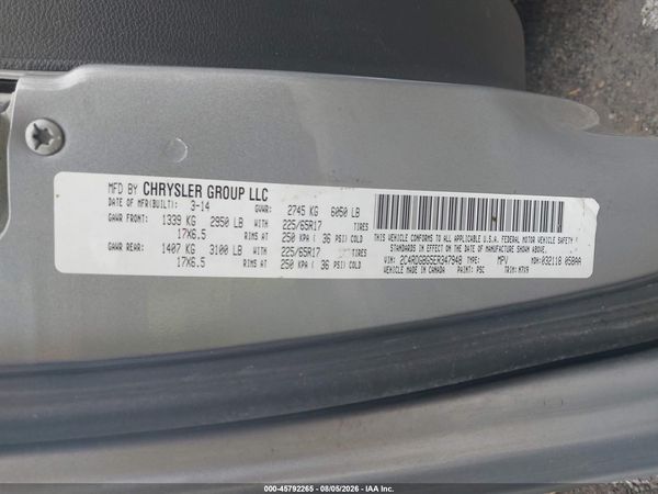 2014 DODGE GRAND CARAVAN SE 30TH ANNIVERSARY