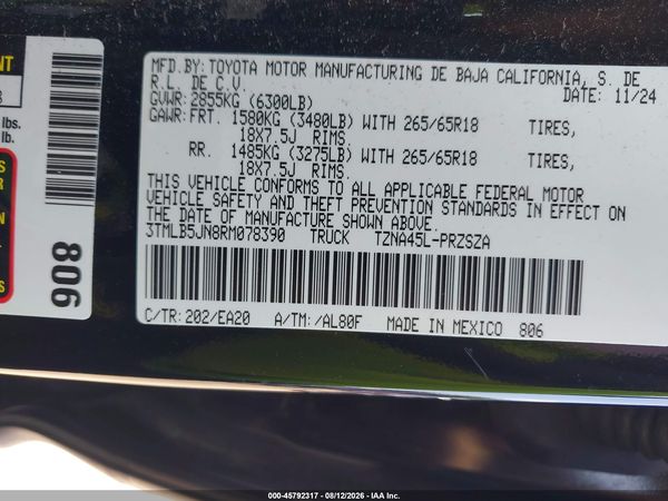2024 TOYOTA TACOMA TRD SPORT