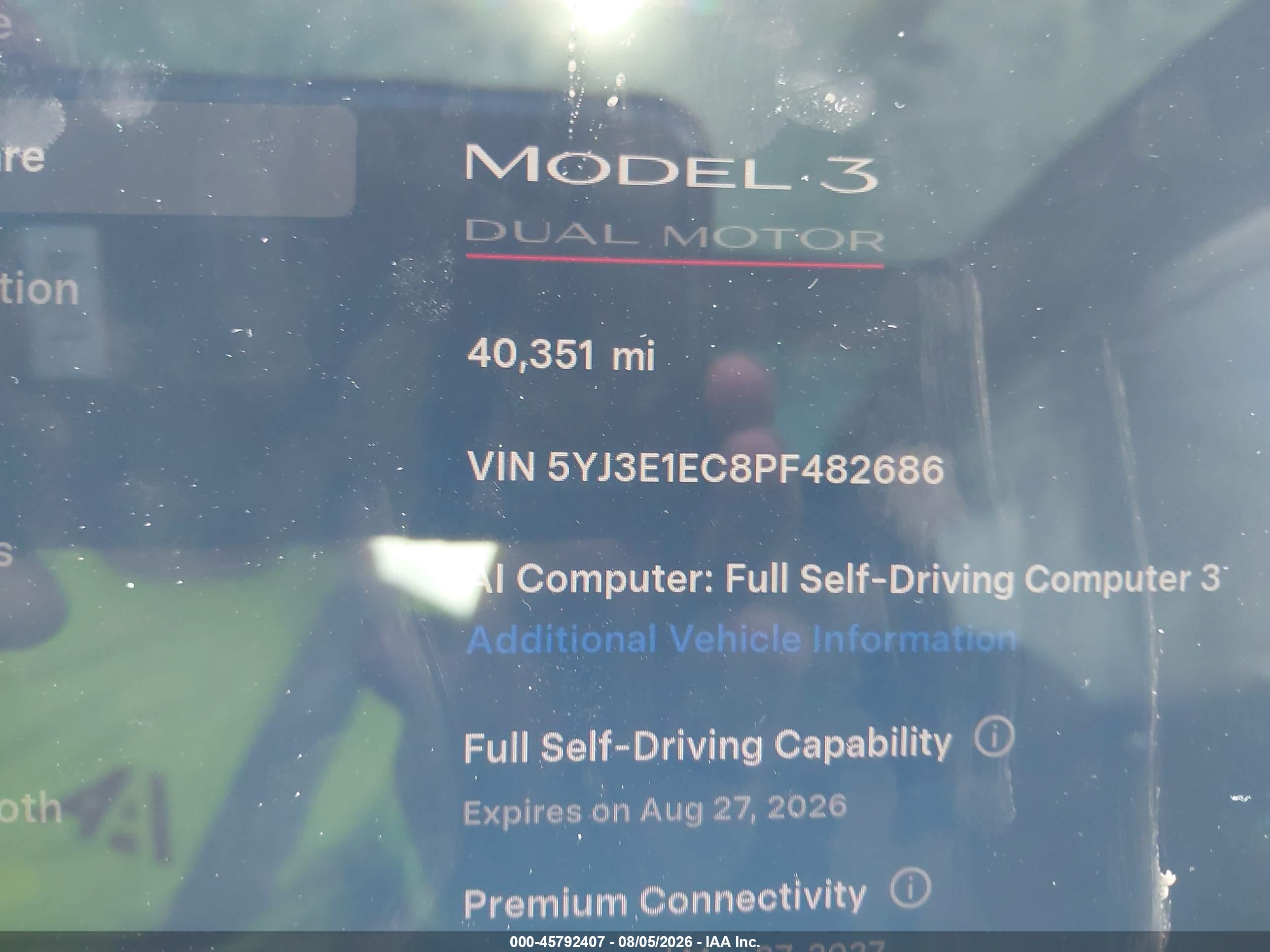 2023 TESLA MODEL 3