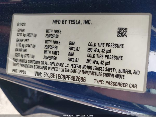 2023 TESLA MODEL 3