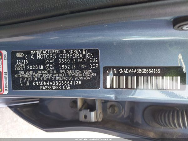 2016 KIA RIO LX