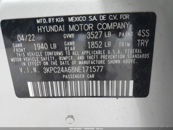2022 HYUNDAI ACCENT SE