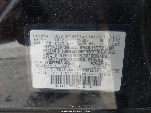 2024 NISSAN KICKS S XTRONIC CVT