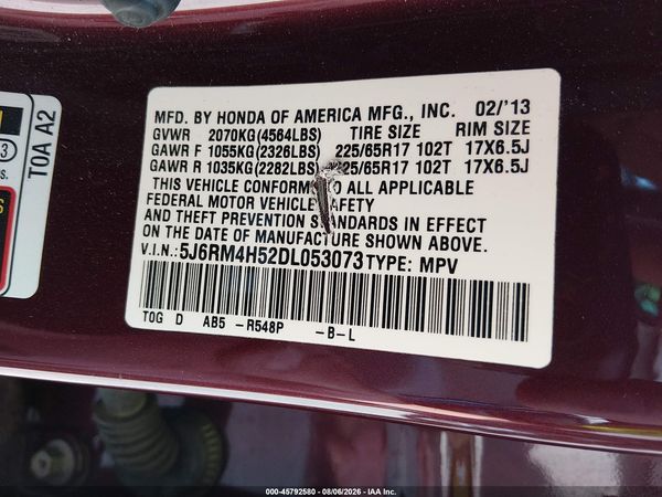 2013 HONDA CR-V EX