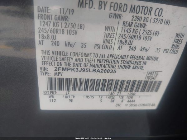 2020 FORD EDGE SEL