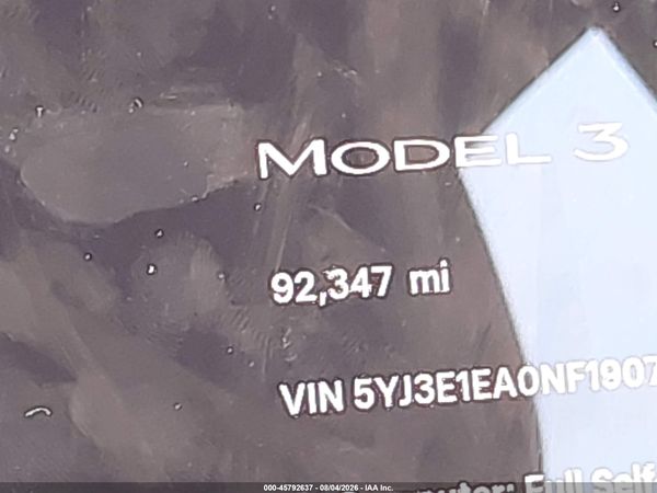 2022 TESLA MODEL 3 REAR-WHEEL DRIVE