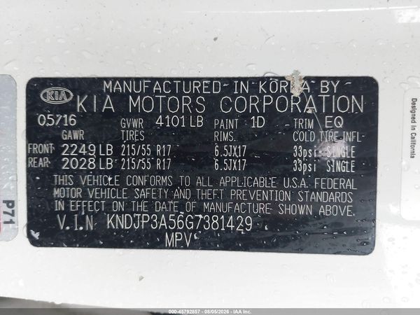 2016 KIA SOUL +