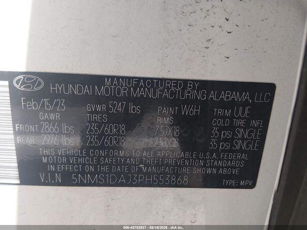 2023 HYUNDAI SANTA FE SE