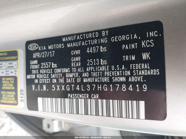 2017 KIA OPTIMA LX