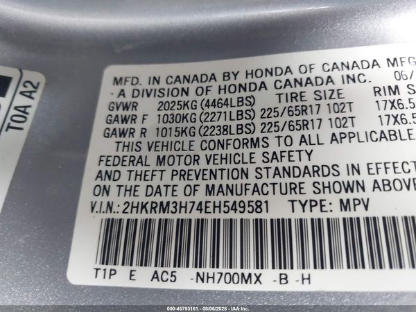 2014 HONDA CR-V EX-L