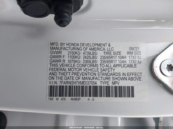 2021 HONDA CR-V AWD SPECIAL EDITION
