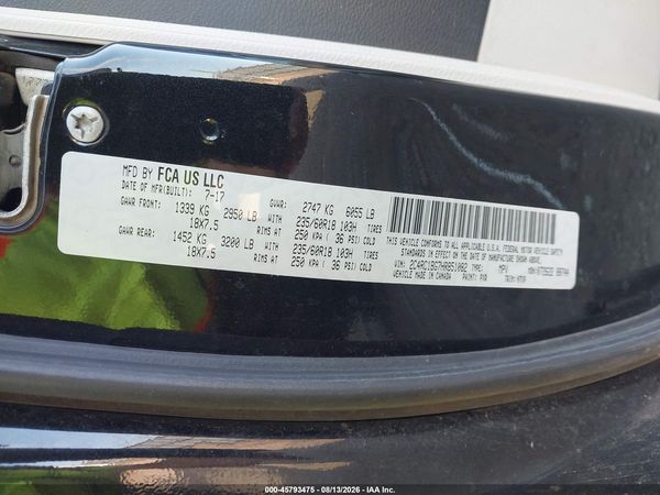 2017 CHRYSLER PACIFICA TOURING PLUS — I9