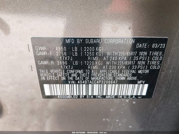 2023 SUBARU OUTBACK PREMIUM