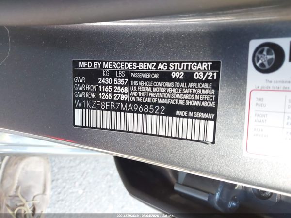 2021 MERCEDES-BENZ E 350 4MATIC
