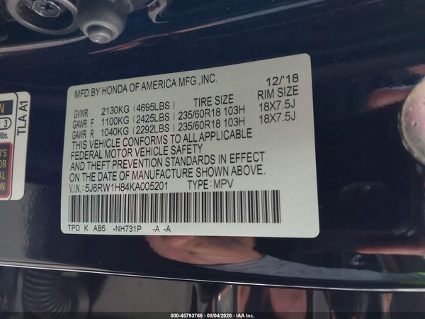 2019 HONDA CR-V EX-L