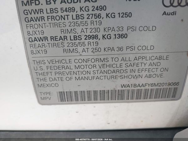 2021 AUDI Q5