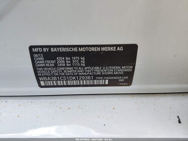 2013 BMW 320I SA
