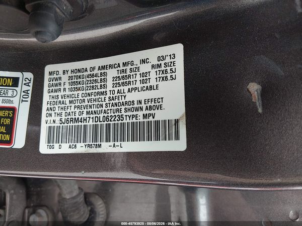 2013 HONDA CR-V EX-L